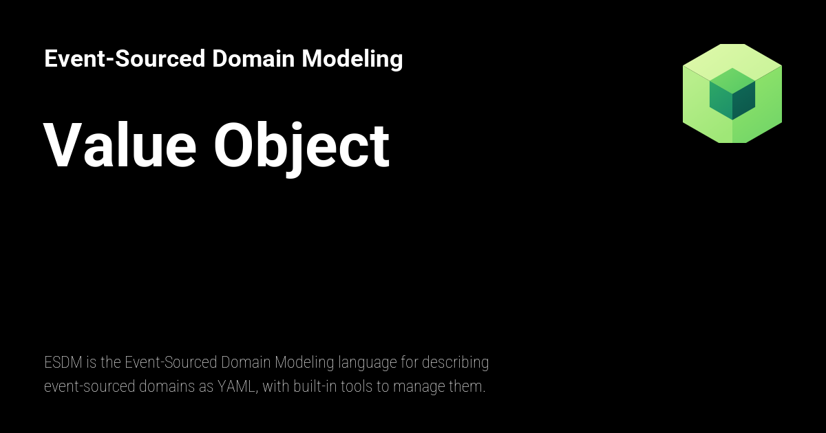 Value Object - Event-Sourced Domain Modeling