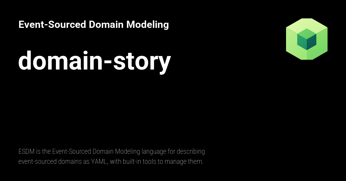 domain-story - Event-Sourced Domain Modeling
