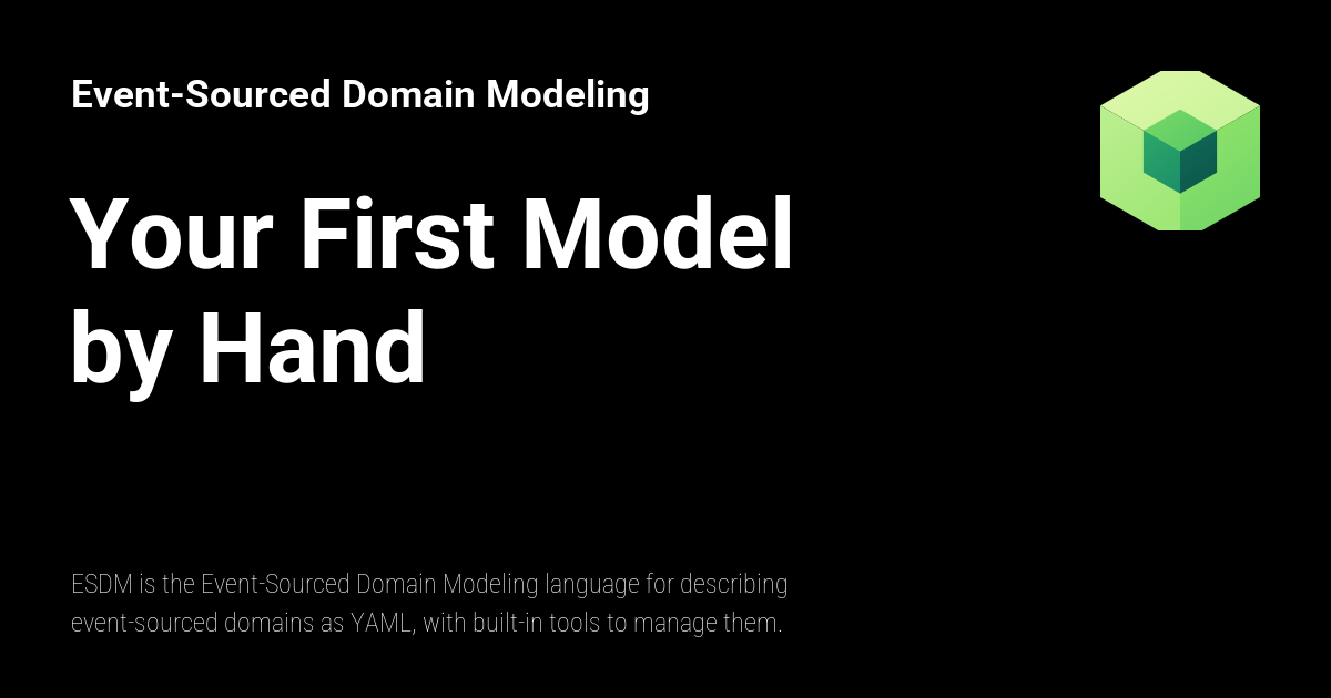 Your First Model by Hand - Event-Sourced Domain Modeling